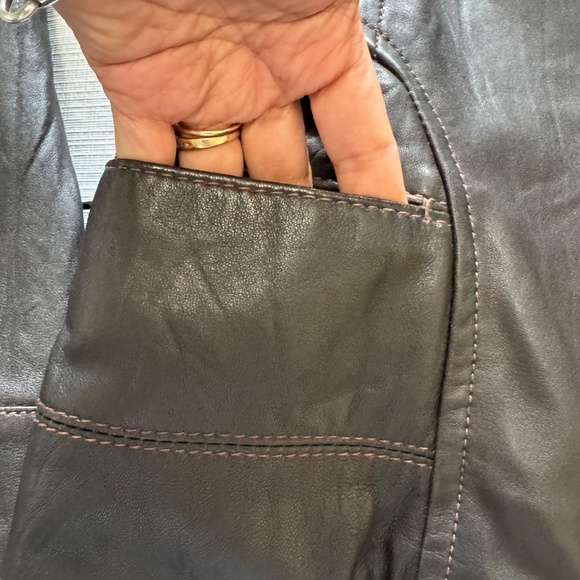 Danier Dark Brown Leather Jacket - Picture 5 of 12